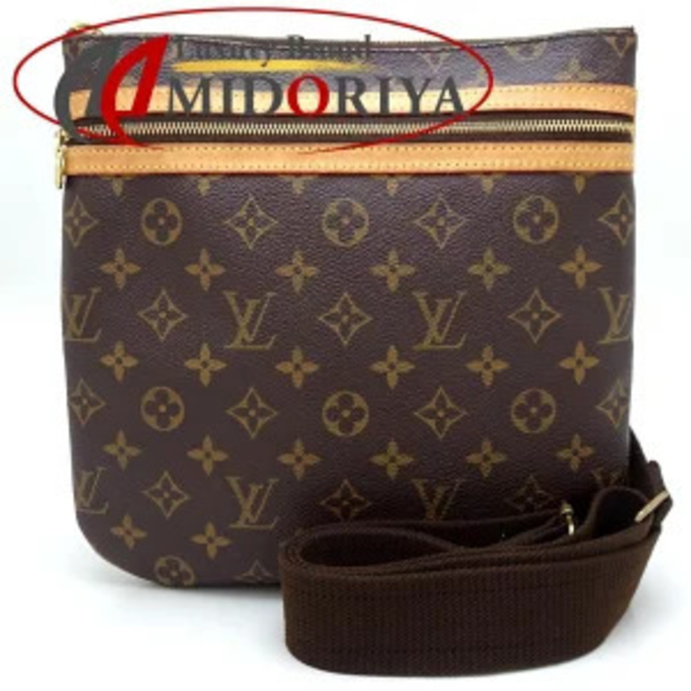LOUIS VUITTON Monogram Pochette Bosphore Crossbody Shoulder Bag Brown